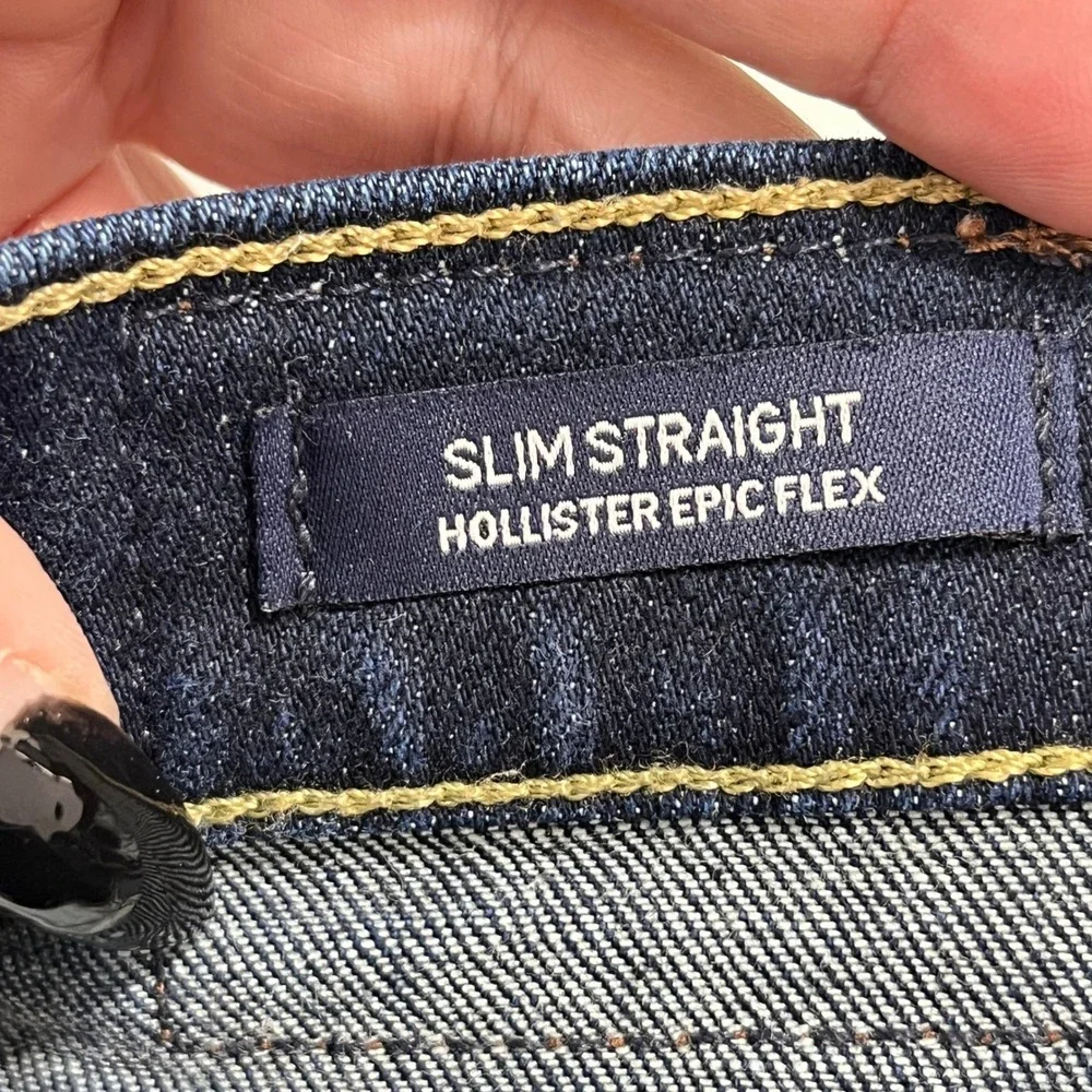 Hollister Slim Straight Jeans Mens 38x32 Epic Flex Stretch Denim Casual Everyday